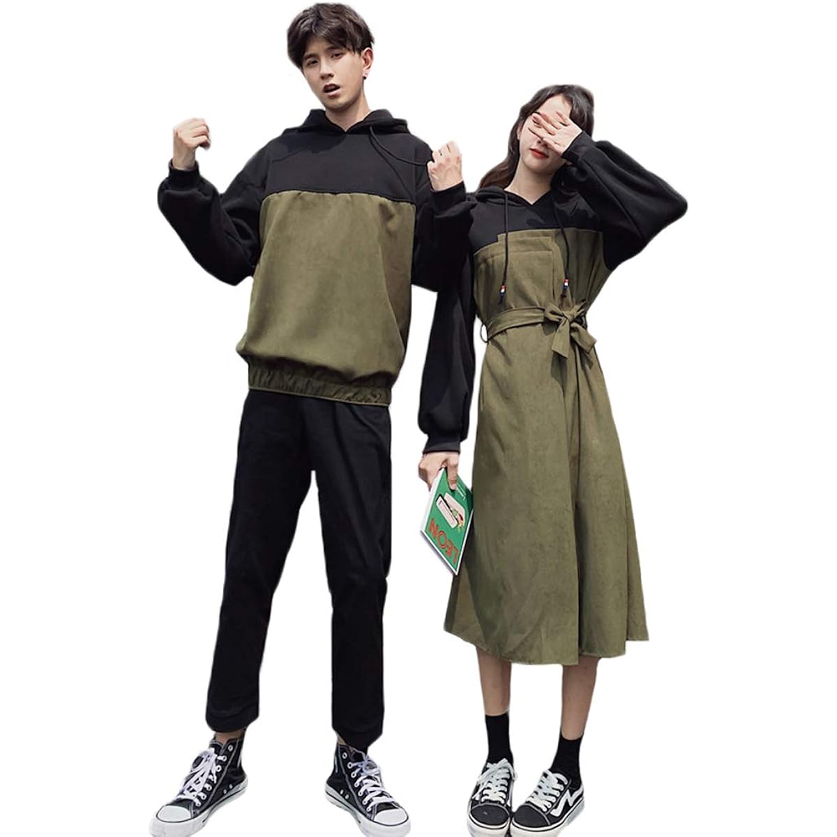 [Lemon Tree Seven] Matching Look, Spring/Autumn, Couples, Matching Look, Hoodie, Dress, Matching Men's, Women's, Long Sleeve, Sweatshirt, Hooded, Stylish, Casual, Lover, Anniversary Gift