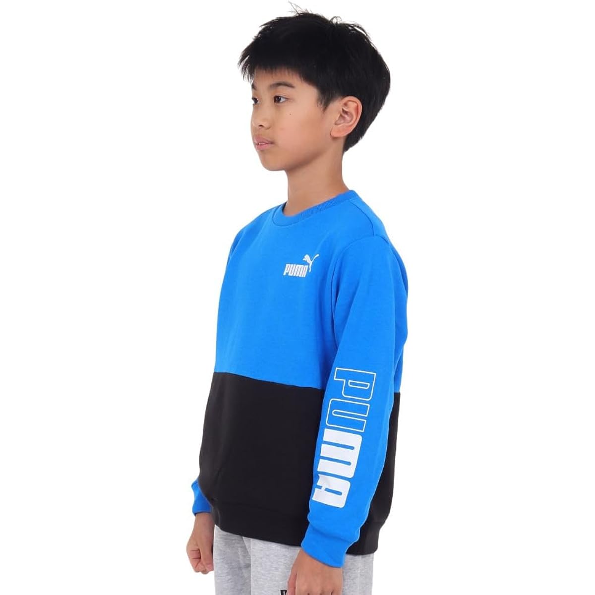 [PUMA] Fleece Trainer Relax Wear POWER Crew Sweatshirt TR 677721 Boys