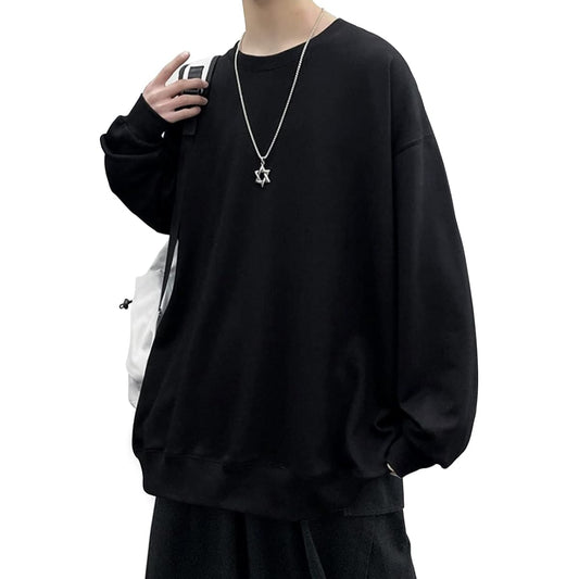 [SIPERLARI] Sweatshirt Wet Shirt Pullover Plain Long Sleeve Crew Neck Long Sleeve Tops Classic Stylish Men's Wet Autumn Clothes Large Size Simple Casual