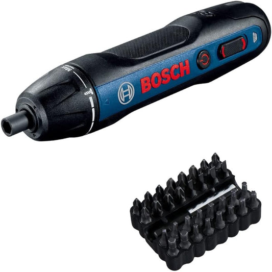 Bosch Professional 3.6V Cordless Driver (32 screwdriver bits, extension bit holder, carrying case, charging cord included) BOSCHGO-N Blue