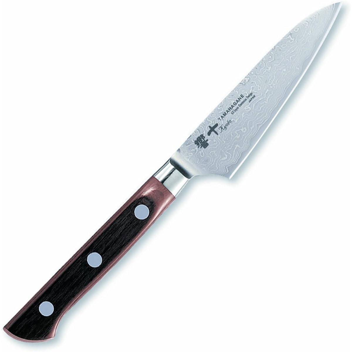 Kataoka Manufacturing TAMAHAGANE Hibikiju Pairing Knife Reinforced Wood 90mm KP-1109