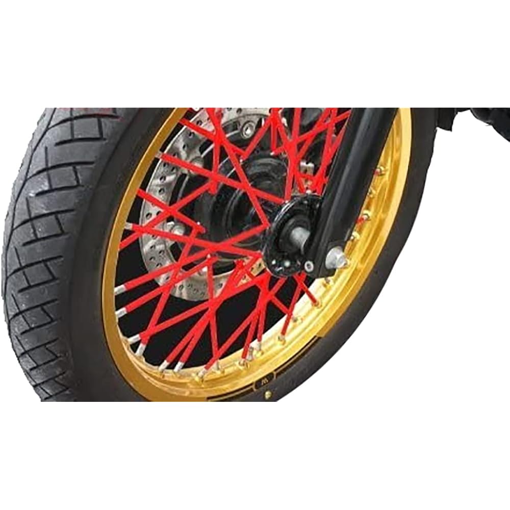 [Spokes] [Aebs Avis] Spoke wrap 80 pieces [Red] Spoke skin color spokes [SR400 DS400 Sero 250 WR250X XT250X Tricker YZ250 TW FTR CRF250 CB223S Glass Tracker RM-Z DR-Z D Tracker KLX250 W600 Estrella] 61018x2