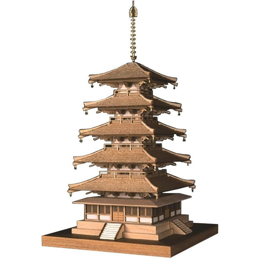 Woody Joe 1/150 Horyuji Five-storied Pagoda Wooden Model Assembly Kit