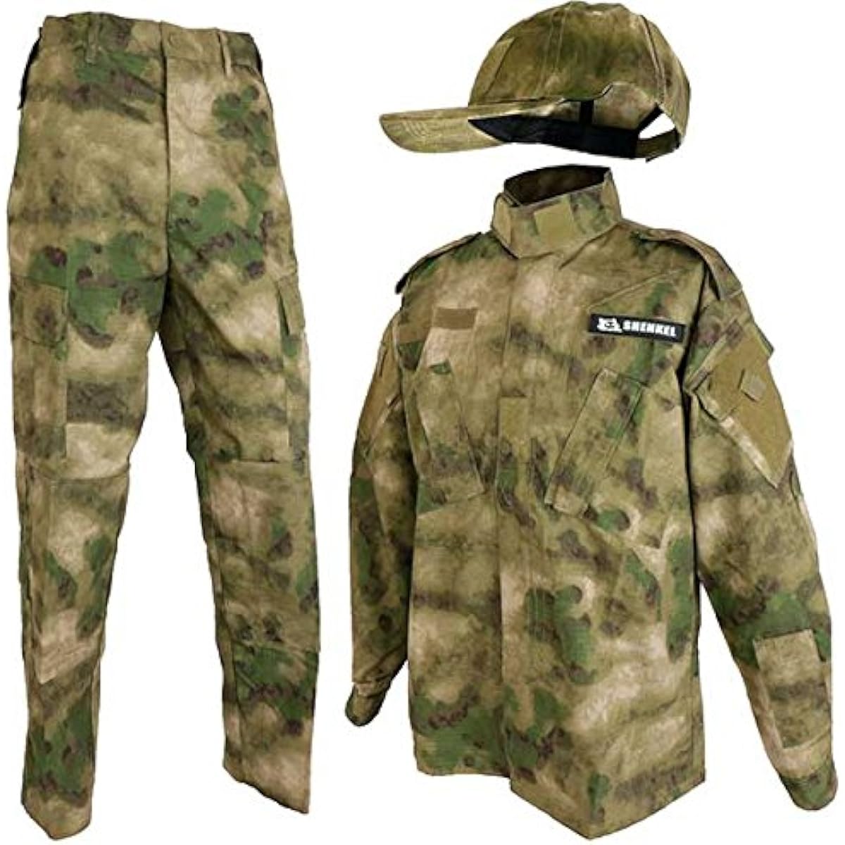 Camouflage top and bottom/baseball cap set A-TACS FG US size L [waist around 96cm] bdu-fg06-L