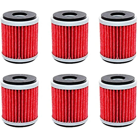 Motorcycle Oil Filter MBK 125 City Cruiser Cityliner Sky Cruiser 125 2017 VP125 X-City WR125R WR125X 125 WR250F WR250R 250 (Color : 6pcs)