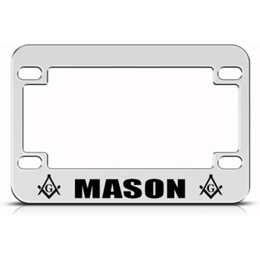 Speedy Pros Masonic Mason Moson Logo Metal Bike Motorcycle License Plate Frame Holder