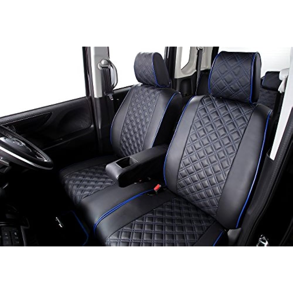 Clazzio Seat Cover Wagon R/Stingray MH34S H24/9~H29/1 Clazzio Quilted Black x Blue Stitch ES-6041 [15ESA6041E]
