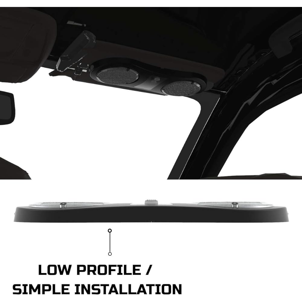 SPEEDTECH LIGHTS ARC TIR LED Flip Down Vel Cross Trap With San Vizer Strobe Sunshade Sunshield Emergency Warning Light Car and Police Cigaret Writer Plug (Red Blue)