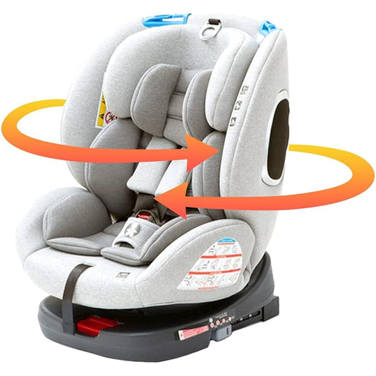 Iris Plaza ISOFIX Fixed Child Seat Rotatable Newborn and Junior Seat Baby Seat Easy to Get In and Out ECE R44 Pass Rotatable: Gray 0 Months~ () 4571303934034 1 Piece (x 1)