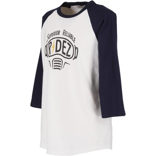 RIDEZ XX Design Retro Print Sleeve 3/4 Length T-Shirt Men's RD7006 -W/NA-XL