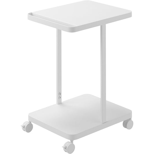 Yamazaki Jitsugyo School Bag Storage Rack with Casters, 2 Tiers, White, Approx. W26 x D32 x H45cm (Including Casters) Tower School Bag Rack, Living Room Study Under Table, Next to Table 1747