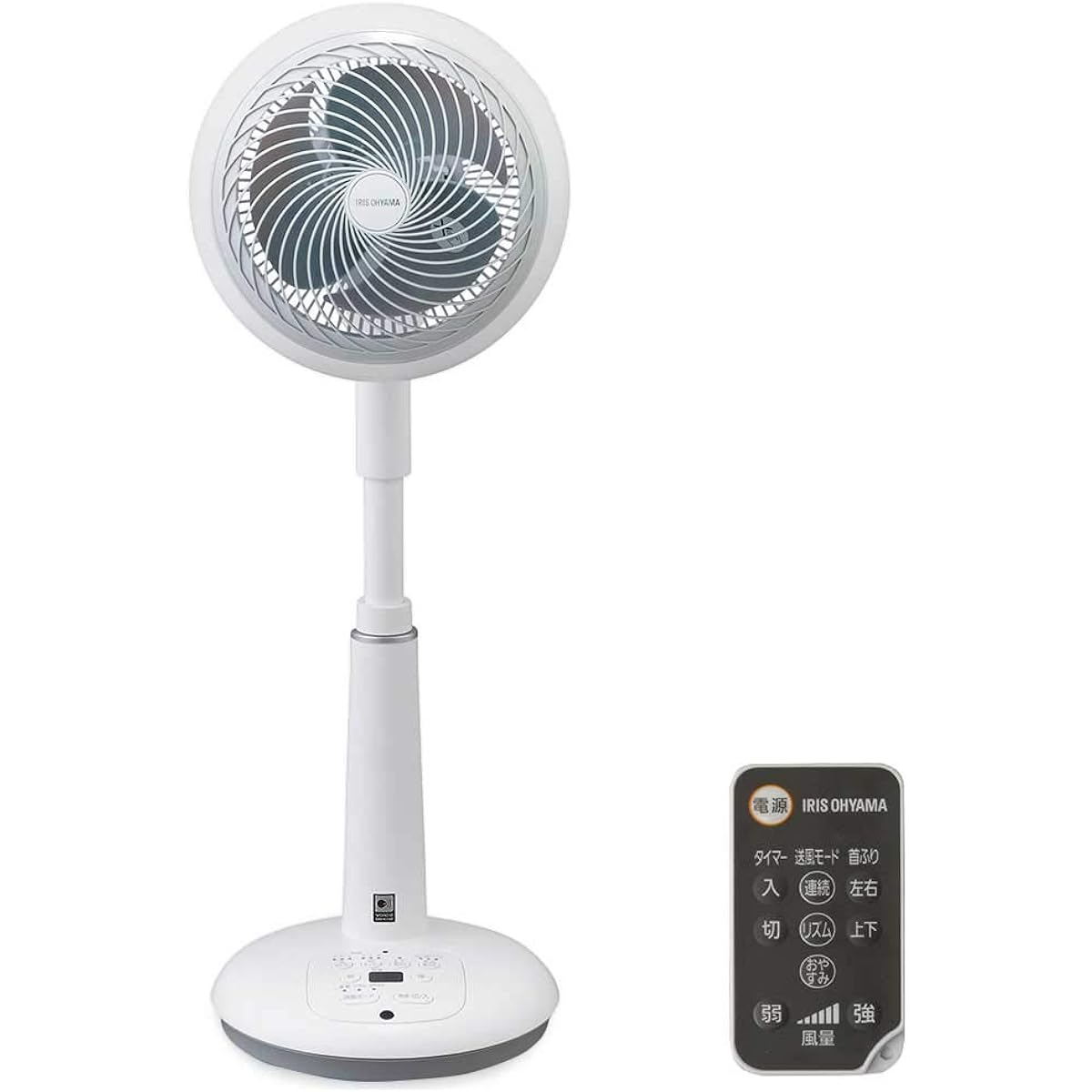 [Energy Saving Measures] Iris Ohyama Circulator, 30 Tatami Swings, Swings Up and Down, Swings Left and Right, with Remote Control, DC Motor Fan, Air Circulation, Energy Saving, Power Saving, Tabletop, Powerful Air Blower, Compact, Quiet, Living Alone, Ro