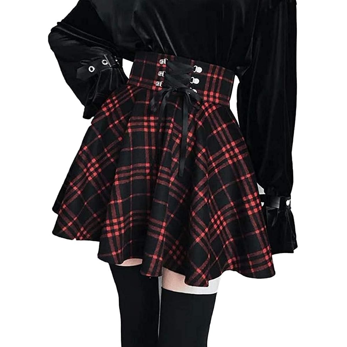 [YEMOCILE] Women's Fashion Cat Ear Parka Short Length Loose Shoulder Tops Korean Street Style Hooded Sweatshirt Large Size Black