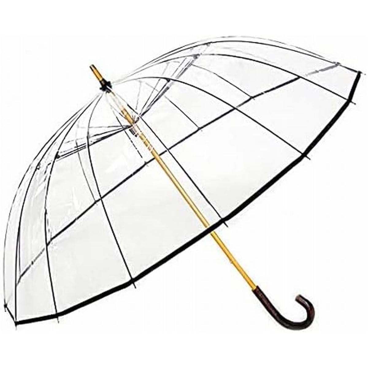 White Rose Kateru 16 Cherry Blossom Vinyl Umbrella with Storage Bag Made in Japan Transparent Vinyl Umbrella Kateru 16 Cherry Blossom (Black)