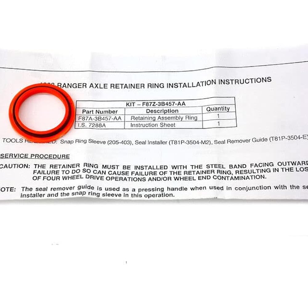 Ford F87Z-3B457-AA Ring Ritening