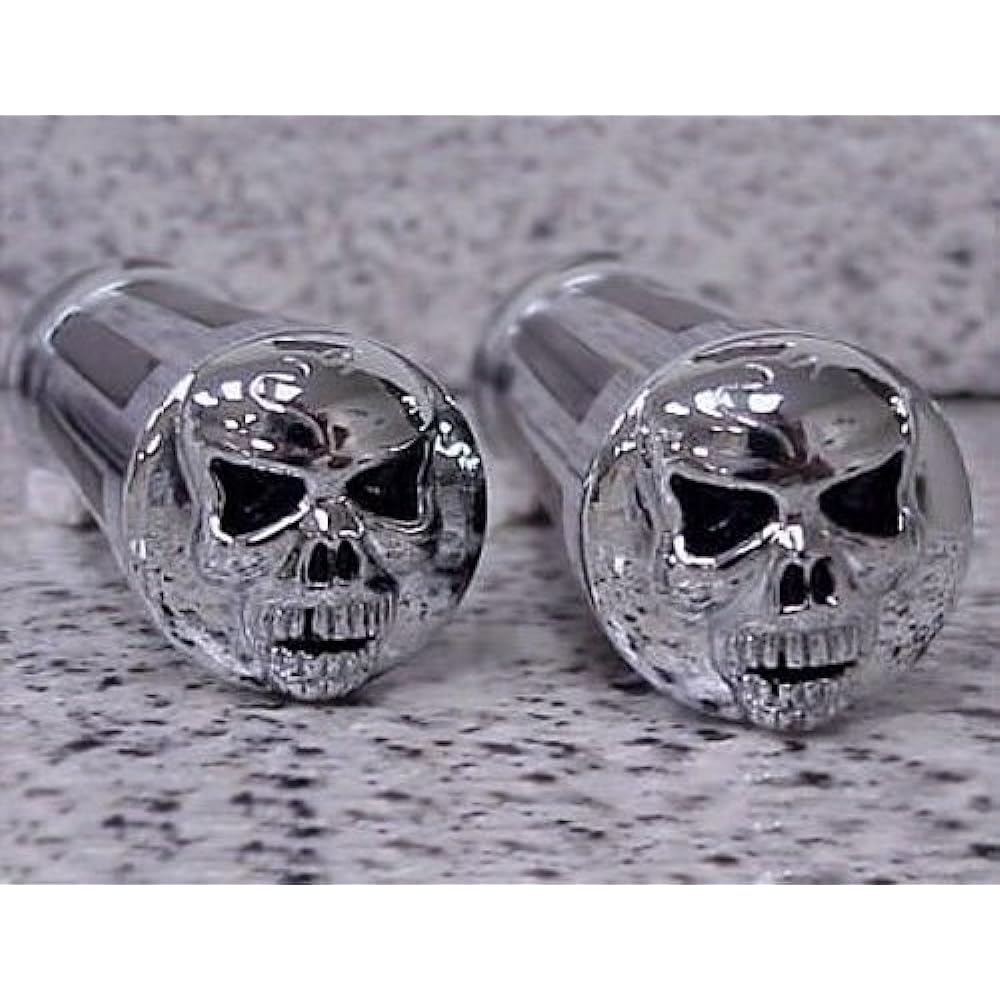 i5 Chrome Skull Hand Grip Honda Kawasaki Suzuki for Yamaha Cruiser