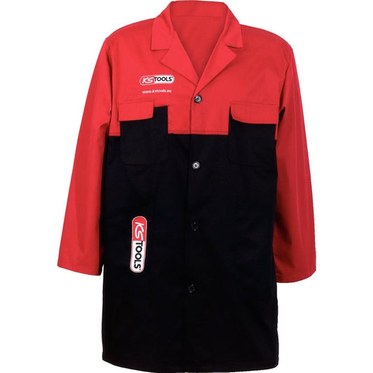 KS TOOLS Black/Red Work Coat Xextralong Work coat red/black Xextra long 985.0743