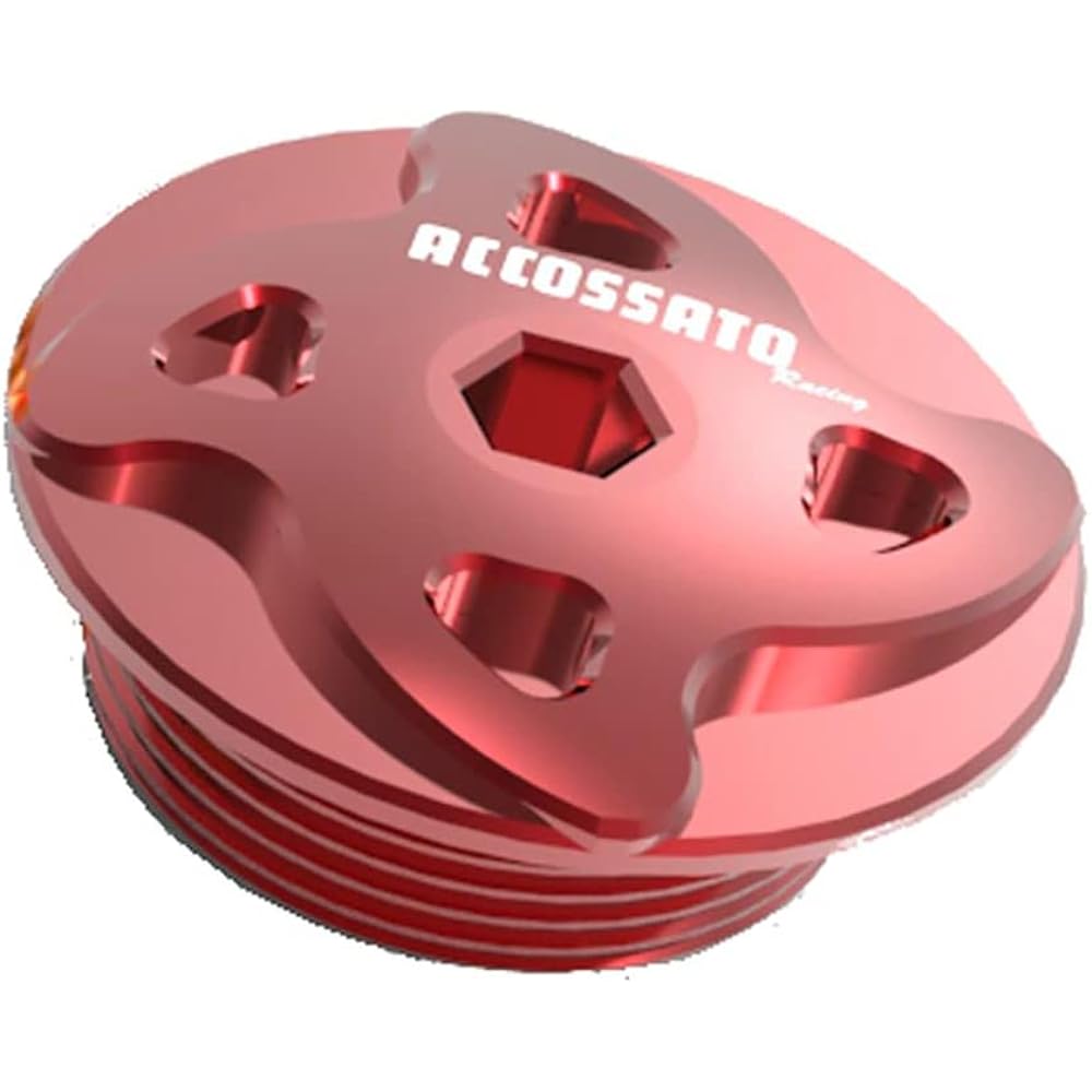 ACCOSATO Oil Filler Cap FP001 [Size M20xP1.5] GSX1400/GSX1300R Hayabusa/Bandit 1250F/Gradius 400 Red 400-FP001R