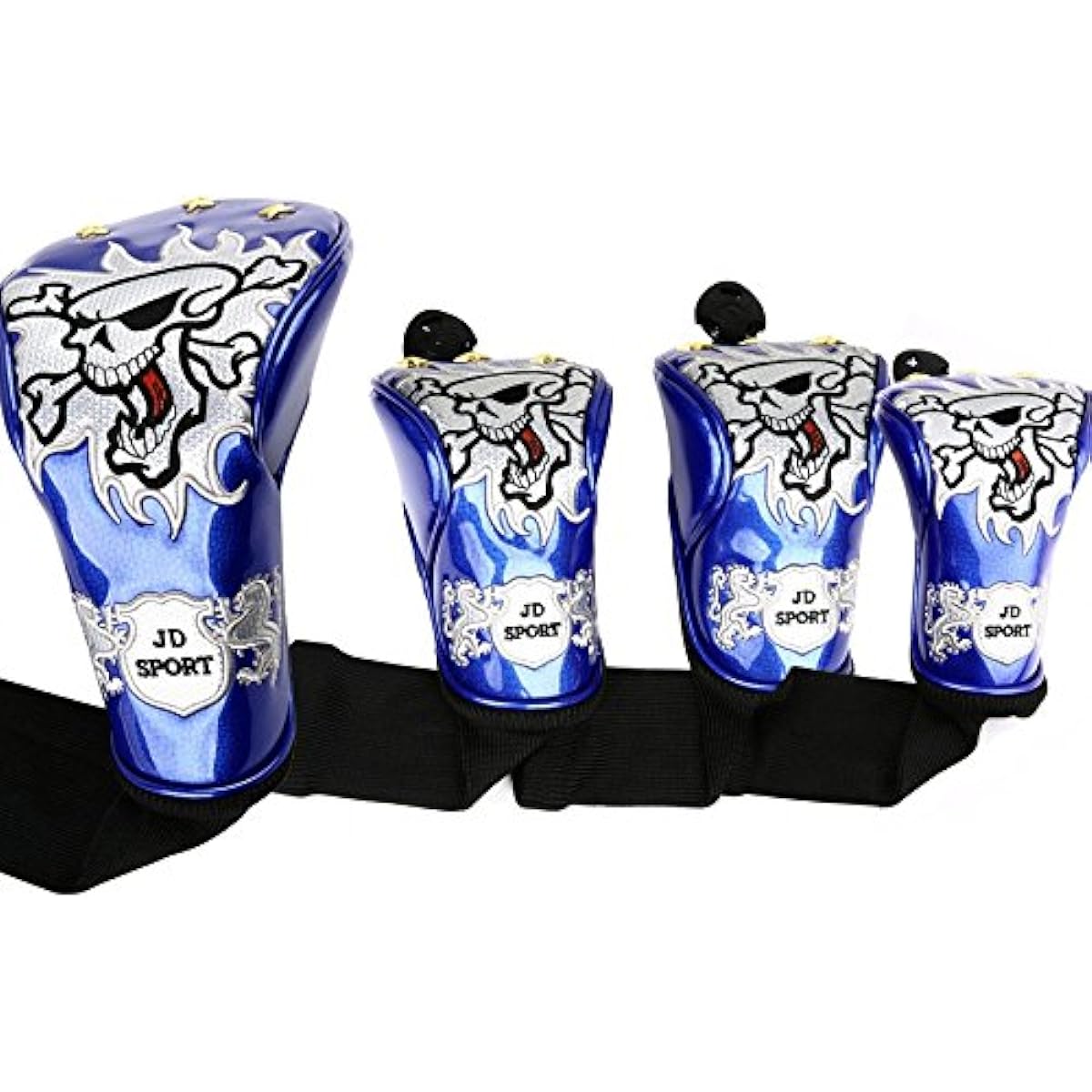 Head cover high quality PU leather driver/wood/utility for UT FW 4-piece set Skull pattern waterproof specification conversion tag included Select Plaza