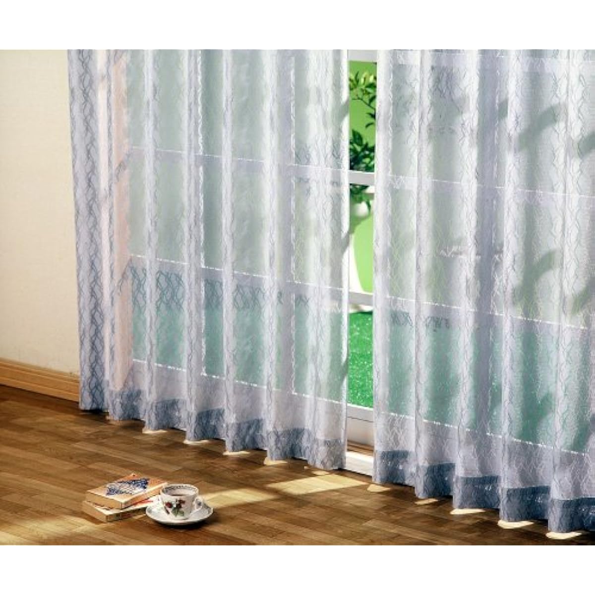Thermal Curtain Rope Pattern 100 x 183cm Set of 2 50410520