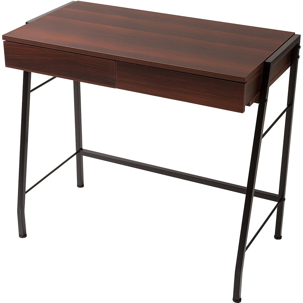 System K Desk Study Desk PC Desk Drawer Width 80cm Dark Brown High Type