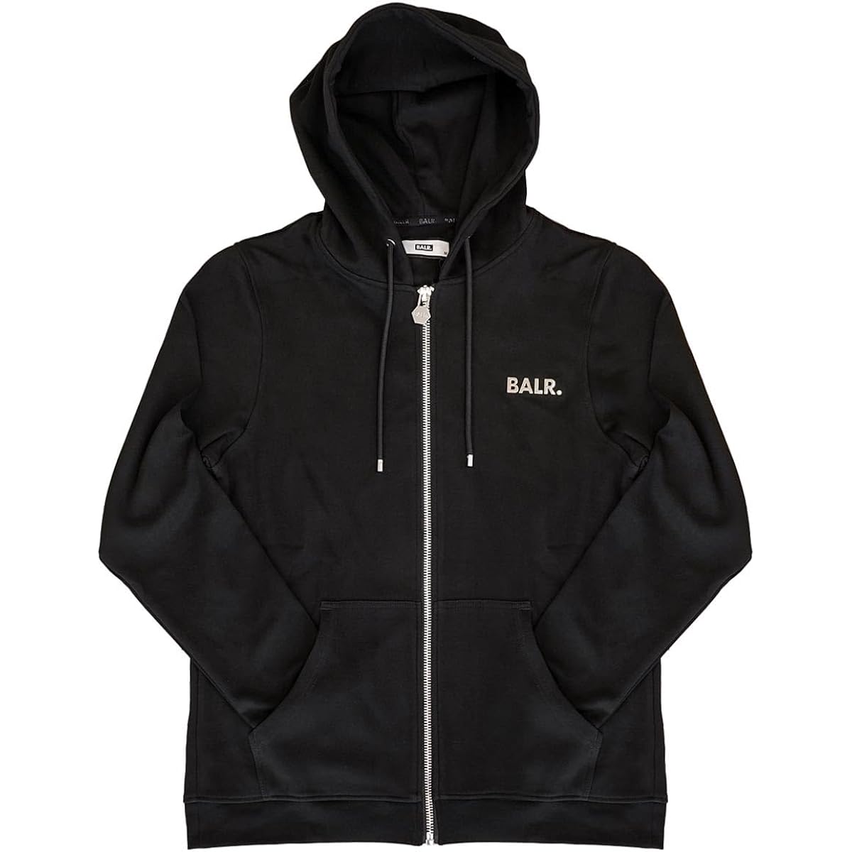 [Baller] BALR Zip Up Hoodie B1267.1001 Q-Series Straight Zip Thru Hoodie Men's Black 101 Black