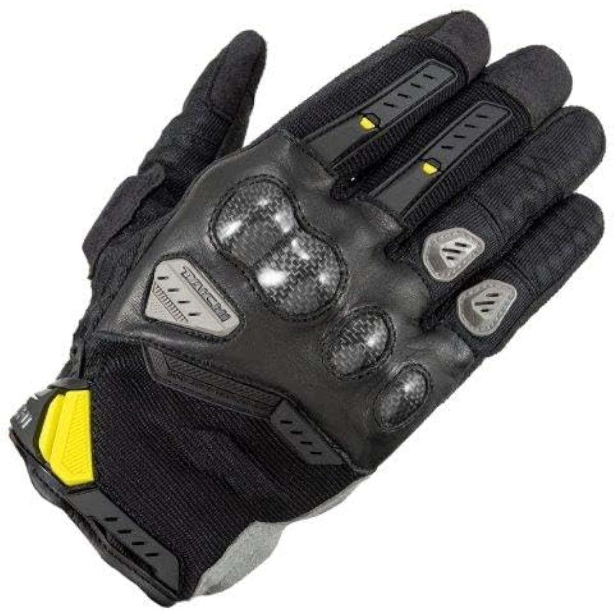 RS TAICHI Motorcycle Riding Gloves Spring/Summer Mesh Breathable Touch Panel Compatible Built-in Protector Carbon Velocity Mesh Gloves RST444 BLACK/GRAY M