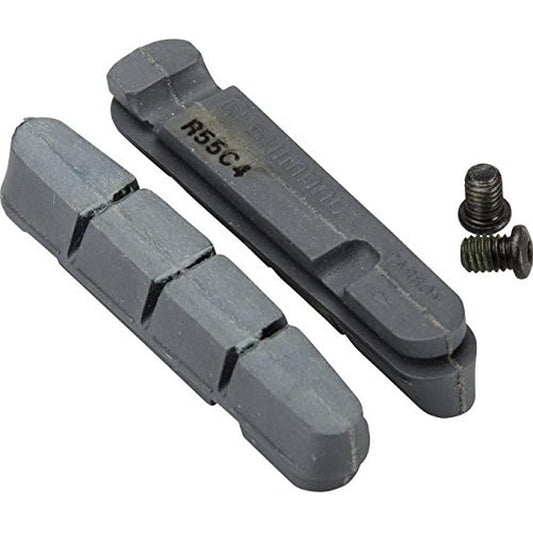 SHIMANO Repair Parts Shoe Pad for Cartridge Type Brake Shoes R55C4 for Carbon Rims (2 Pairs) Shoe Only Y8L298072