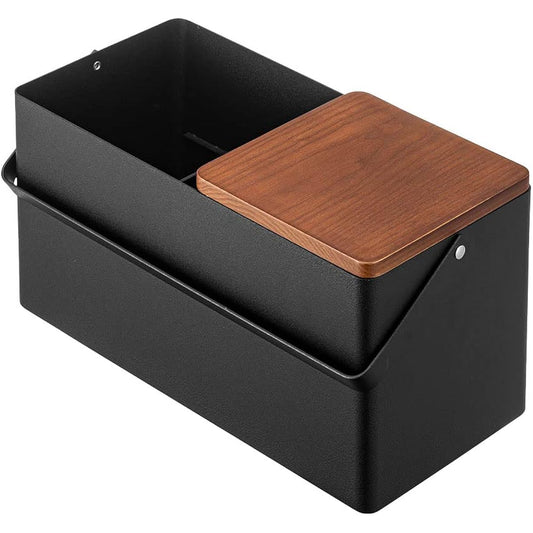 Yamazaki Makeup Box Black Approx. W31XD15 (Including Handle) XH15.5cm Tower Portable with Handle 5454