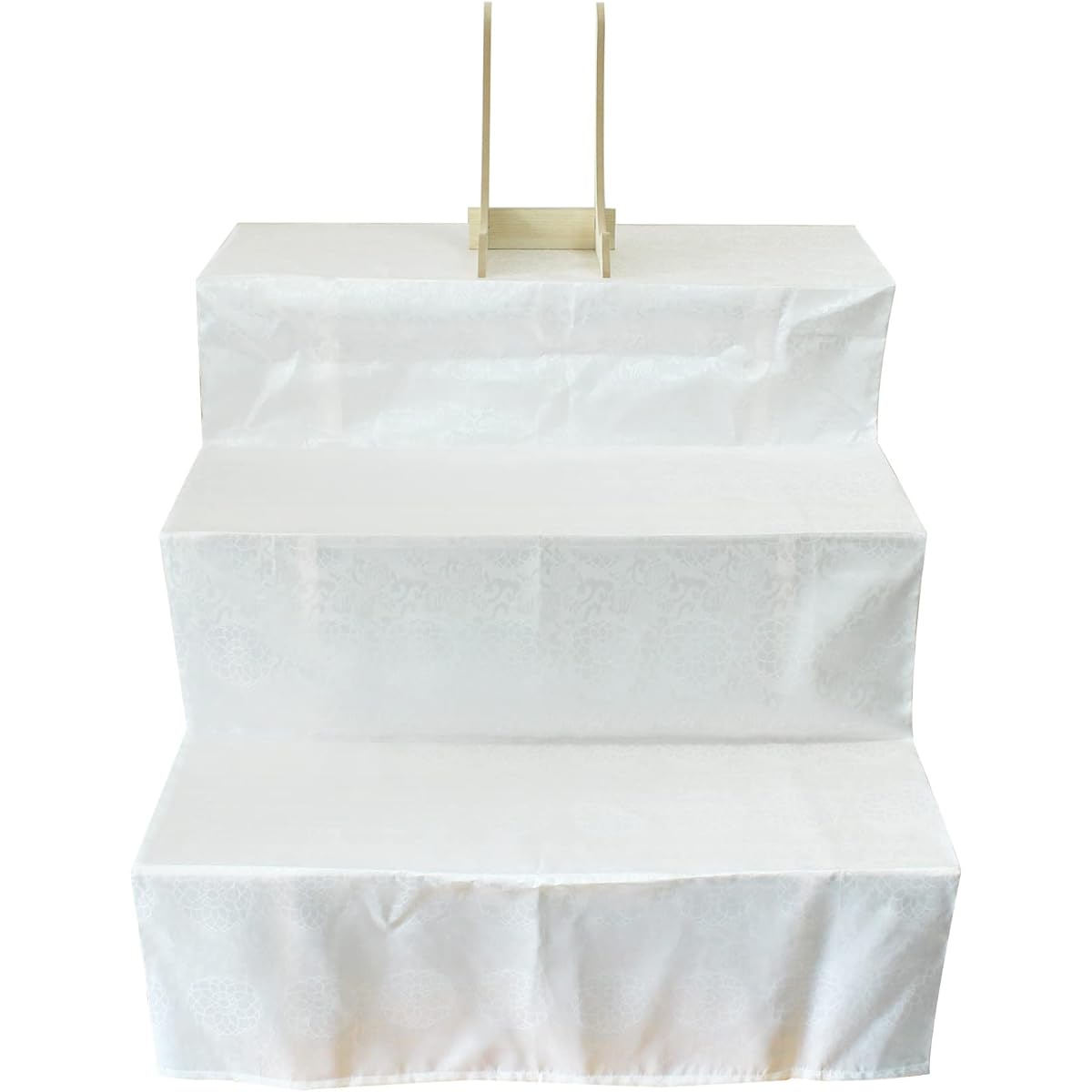 Two-tiered Altar, 3-Tan Altar, Wooden Altar, 2-Tier, 3-Tier Back, White Cloth Covered, Cover Included, Photo Frame, Buddhist Service, Buddhist Service, Compact Bon Shelf, Wooden Altar for Bon Bon, Bon