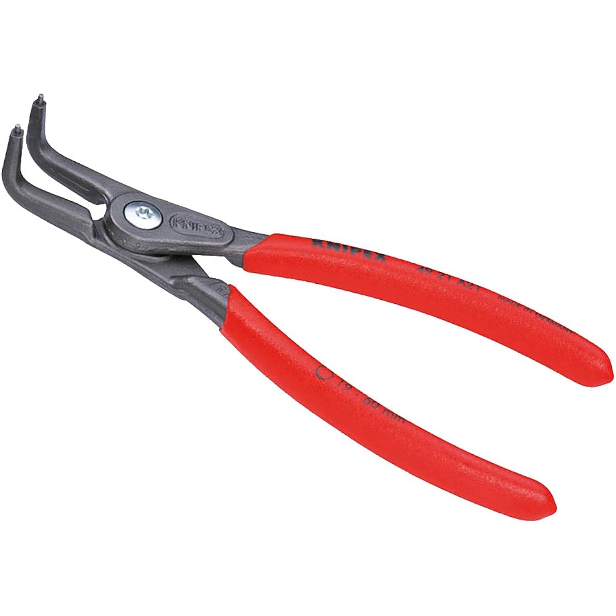 KNIPEX precision snap ring pliers for shaft 210mm curved 4921-A31