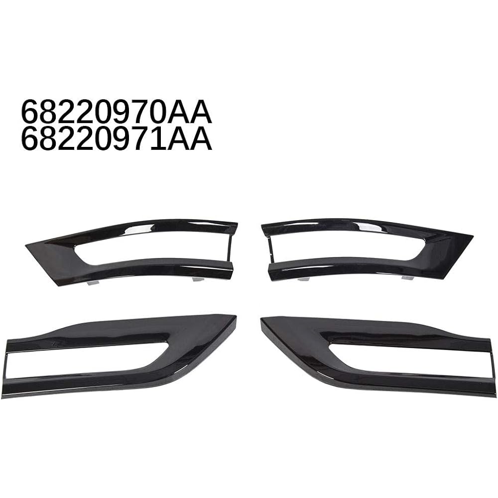 SPORTULI Gloss Black Tail Light Trim Besel Kit replacement 2014-2021 Jeep Grand Cherokee