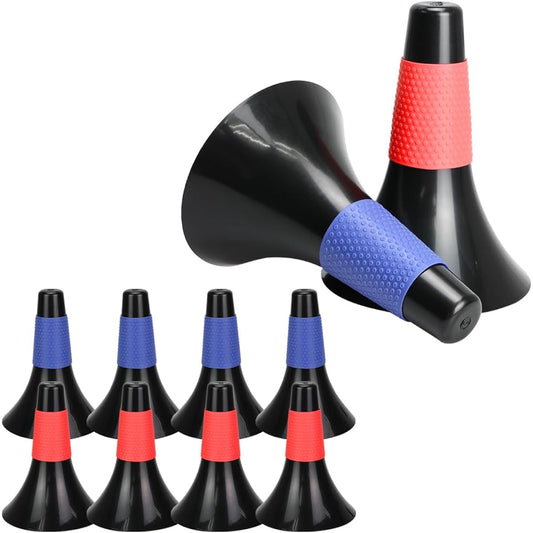 Lip Cone with Color Grip Sports Dribbling Track and Field Marker Stacking Impact Resistant Red/Blue 5 Pieces Each Set of 10