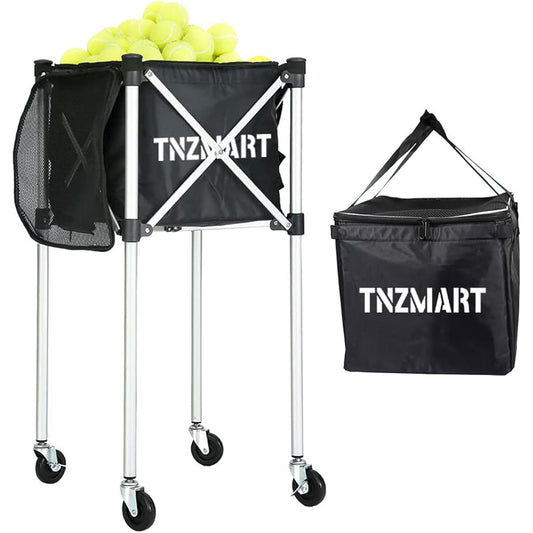 QIDUHUQI VOODANS Tennis Ball Cart, Tennis Ball Basket, Ball Collection, Mobile, Foldable, Holds Approximately 160 Balls