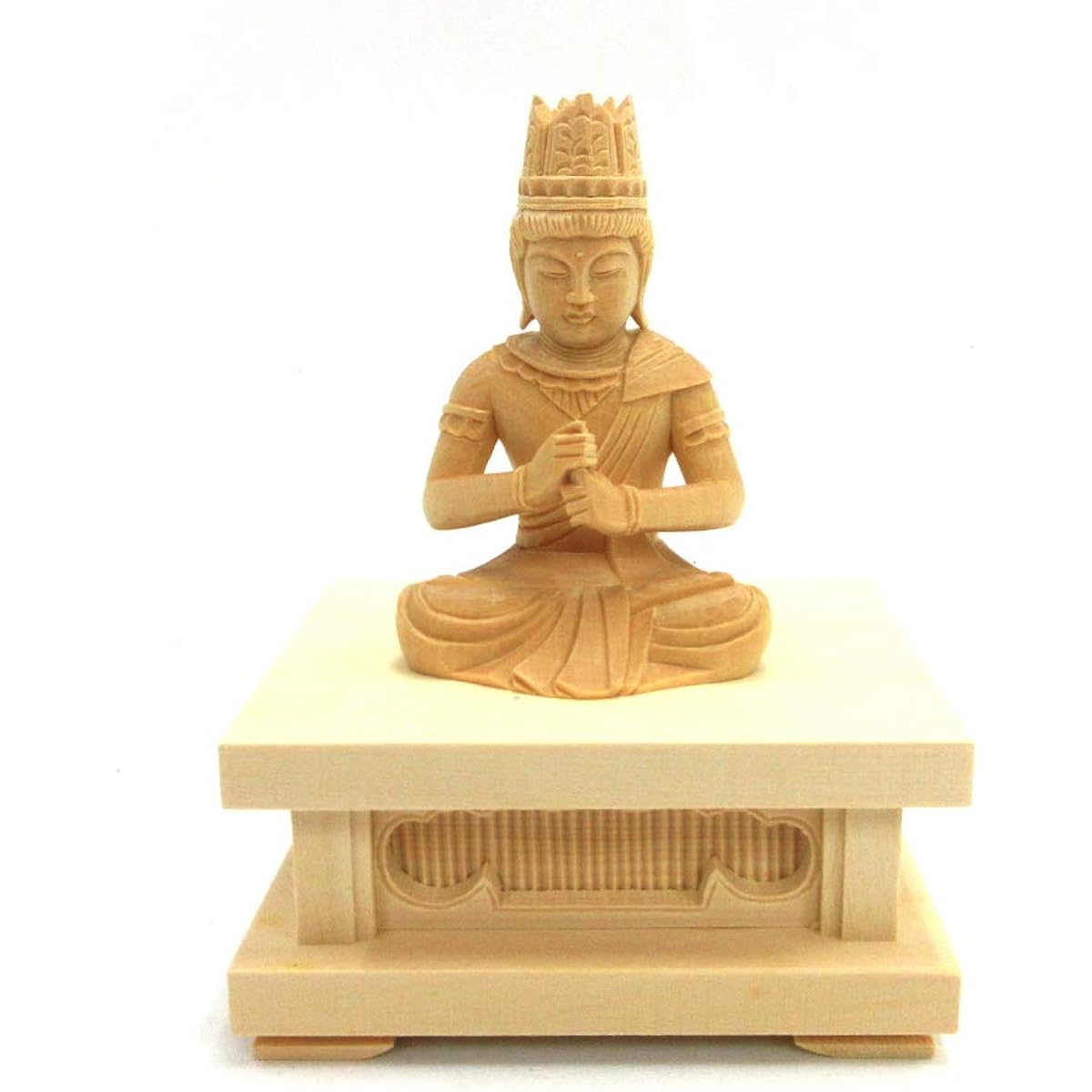 Kurita's special Buddha statue [Tathagata] (Vajra world) Dainichi Nyorai seated statue 2.0 dimensions (total height 13.5 cm, width 12 cm, depth 8 cm) High quality wood carving made of cypress wood, with square stand 5568