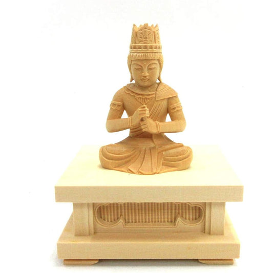 Kurita's special Buddha statue [Tathagata] (Vajra world) Dainichi Nyorai seated statue 2.0 dimensions (total height 13.5 cm, width 12 cm, depth 8 cm) High quality wood carving made of cypress wood, with square stand 5568