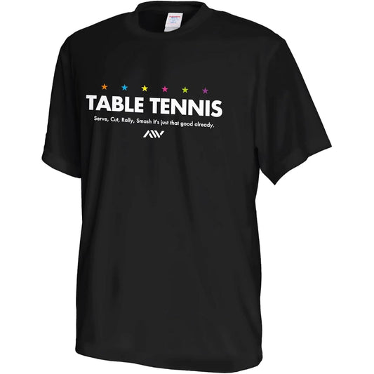[Artwork Kobe] Colorful Star Table Tennis Design Table Tennis Short Sleeve Dry T-shirt Practice Wear Absorbent Quick Drying