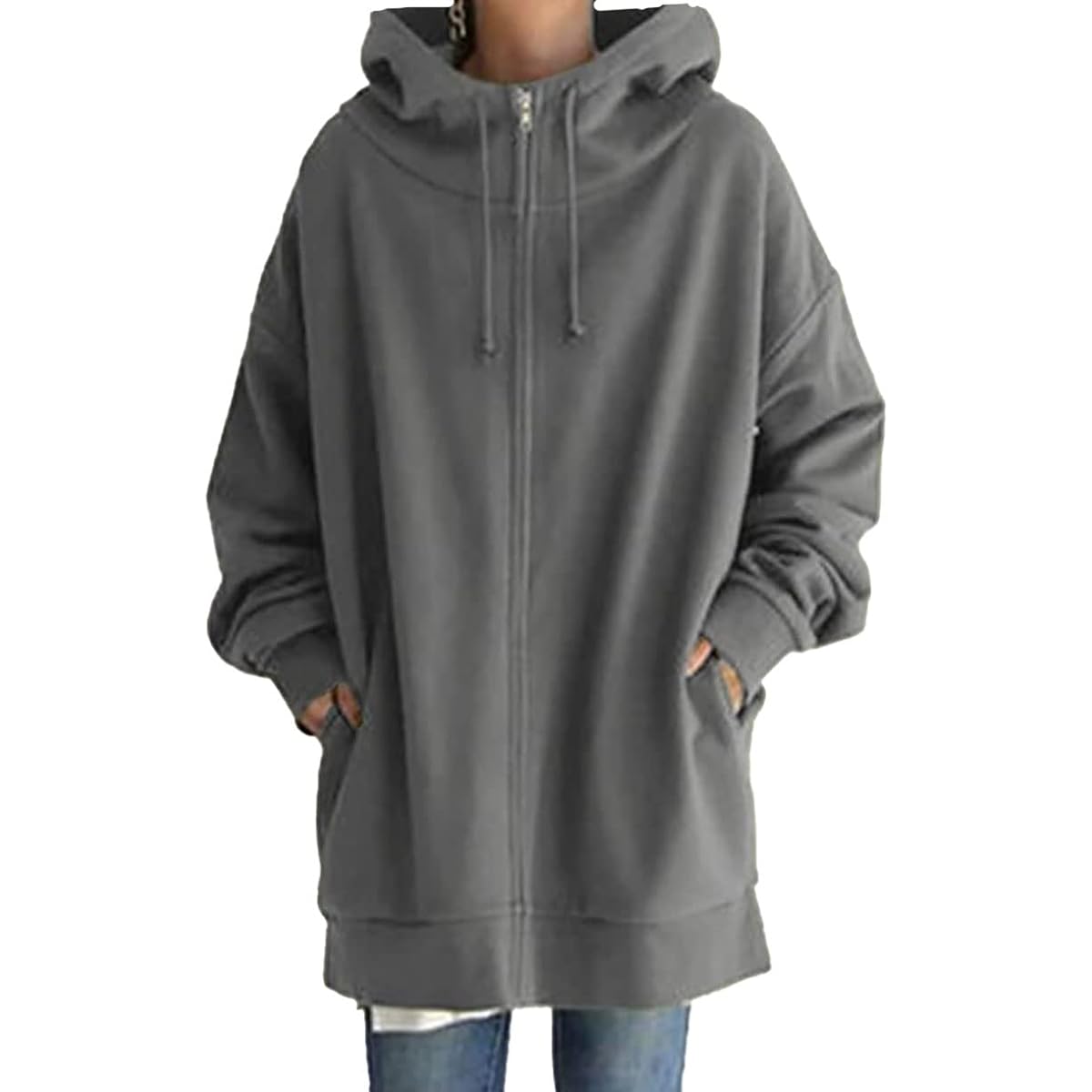 [Big Rough] Tops Parka Outerwear Big Silhouette Oversize Hood Long Length Fleece Lining Women's