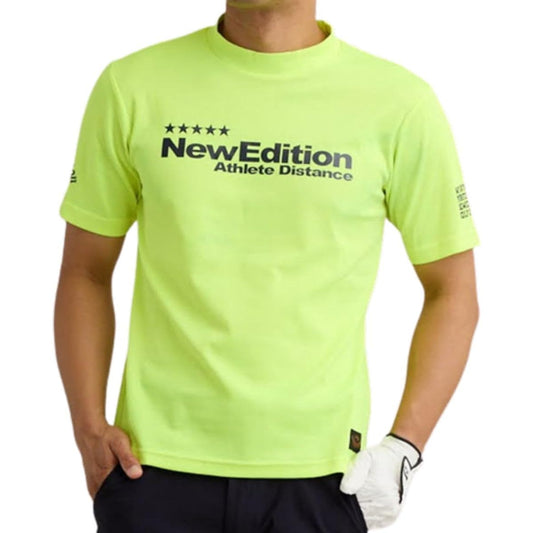 [NewEdition GOLF] Golf Wear Men's Backline Mock Neck Shirt High Neck Shirt Men's Quick Drying/Absorbent Sports Material Short Sleeve Shirt NEG-317-318-319-322