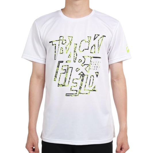 [ASICS] Track and Field Wear Printed Short Sleeve Shirt 2091A533 Men's