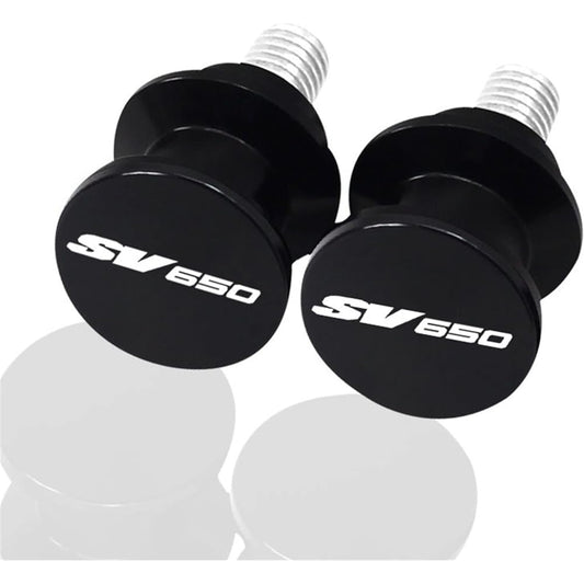 DEMUR 2pcs CNC 8mm Stand Screw Protector Motorcycle Swingarm Slider Spool Suzuki SV650 SV650S SV 650 SV650 1999-2019 Swingarm Slider Spool (Size : Black)
