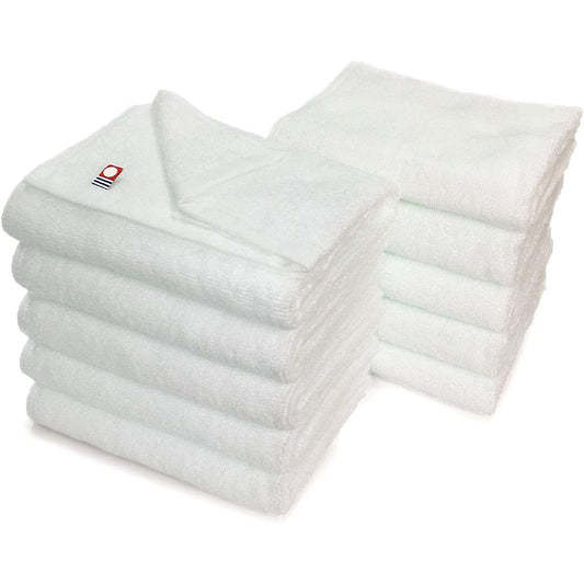 Beauty Imabari Towel Commercial Face Towel Set of 10 Murakami Towel M Color 34x86cm For Beauty Salons 100 Colors Lightweight and Thin (No.04 White) mc-ft10