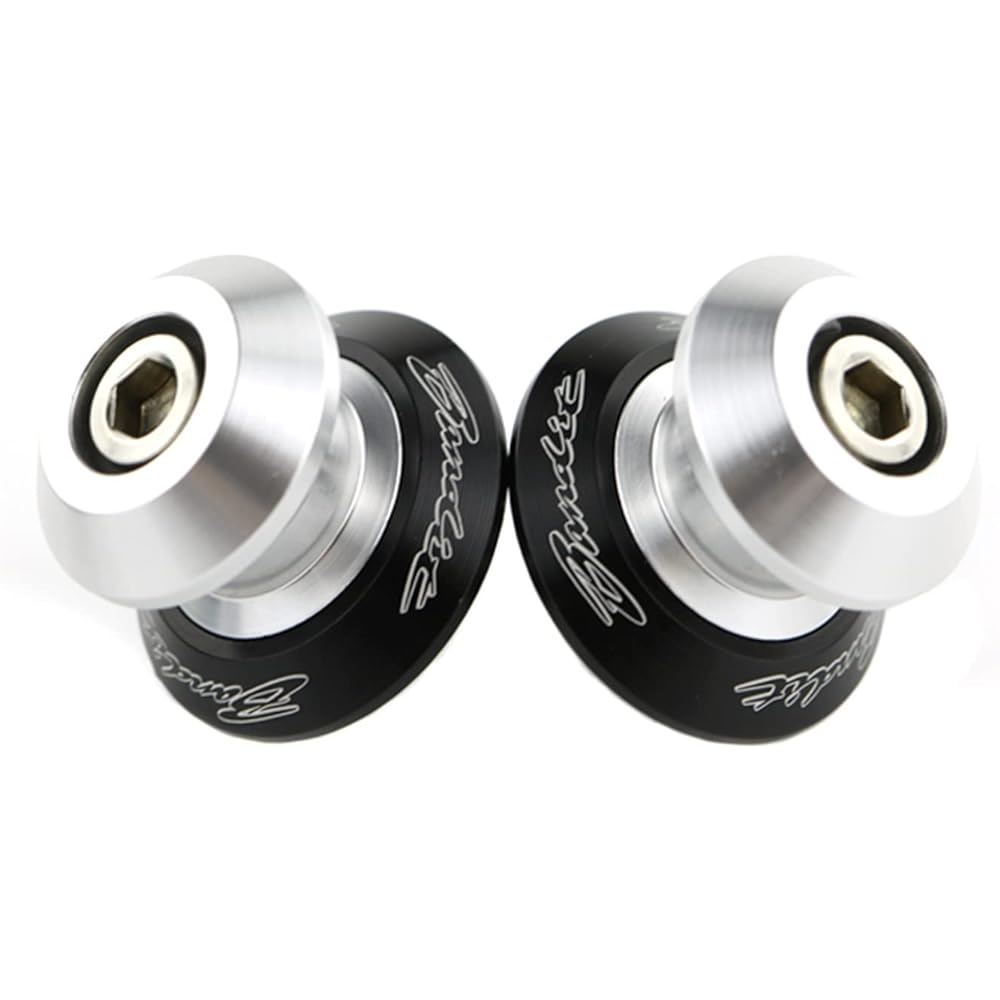 Stand Screw Slider Suitable for Suzuki Bandit GSF1200 GSF1250 GSF750 GSF650 GSF600 GSF400 GSF250 Swing Arm Slider Spool Stand Spool CNC Alloy (Color: Silver)