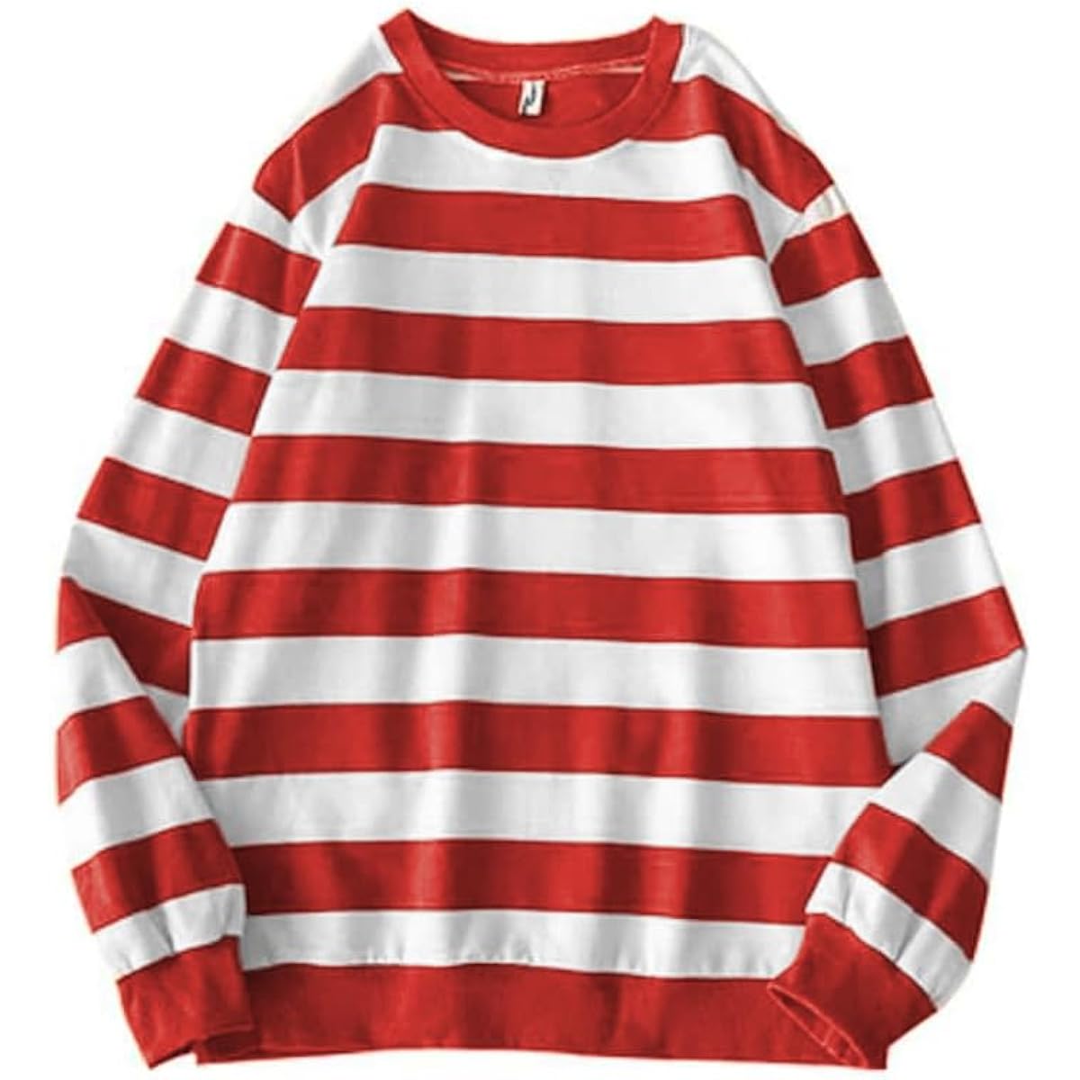 [Minesam] Border Parka Men's Sweatshirt Long T-shirt Long Sleeve Pullover T-Shirt Border Pattern Cut and Sewn Big T Oversize Casual Loungewear Large Size