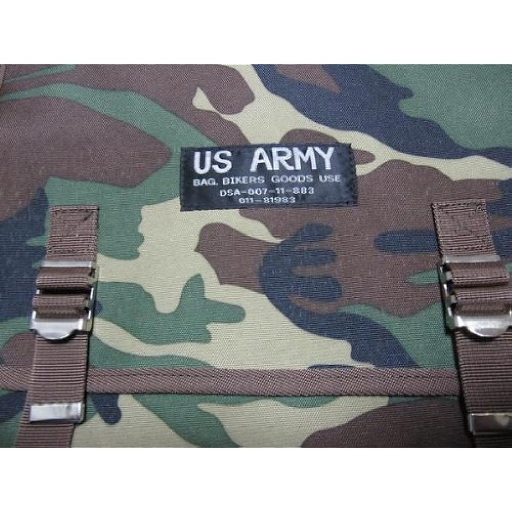 Army bag ■US ARMY side bag (army saddle bag) Woodland camouflage pattern camouflage