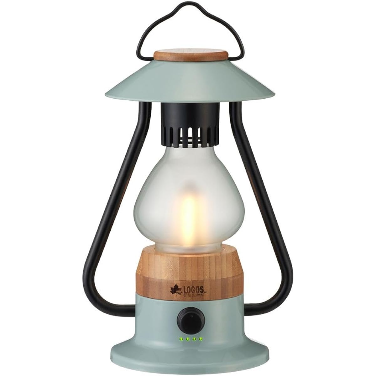 LOGOS Bamboo Flickering Modern Lantern 74175018 Gray (approx.) Width 20 x Depth 15 x Height 33.5cm