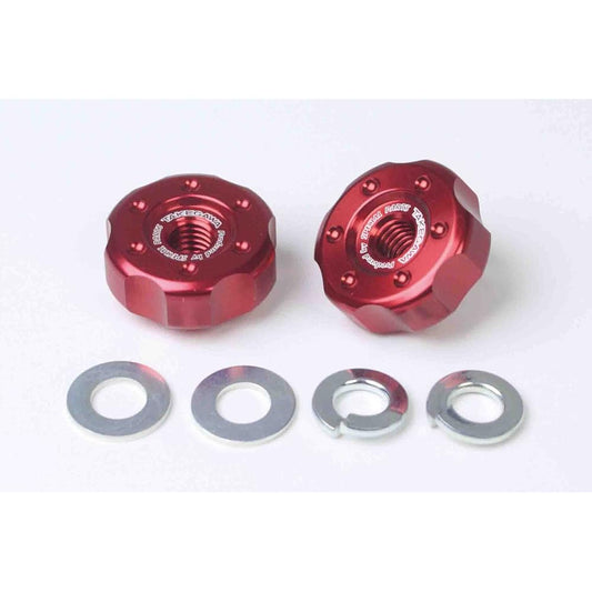 SP TAKEGAWA Drive Chain Adjust Nut Red Ducks 125/CT125/Monkey/Super Cub etc. 06-03-0018