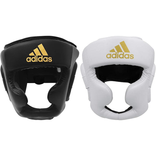 adidas Uni Speed Full Face Boxing Gym Sparring Training Head Guard Protector White XL