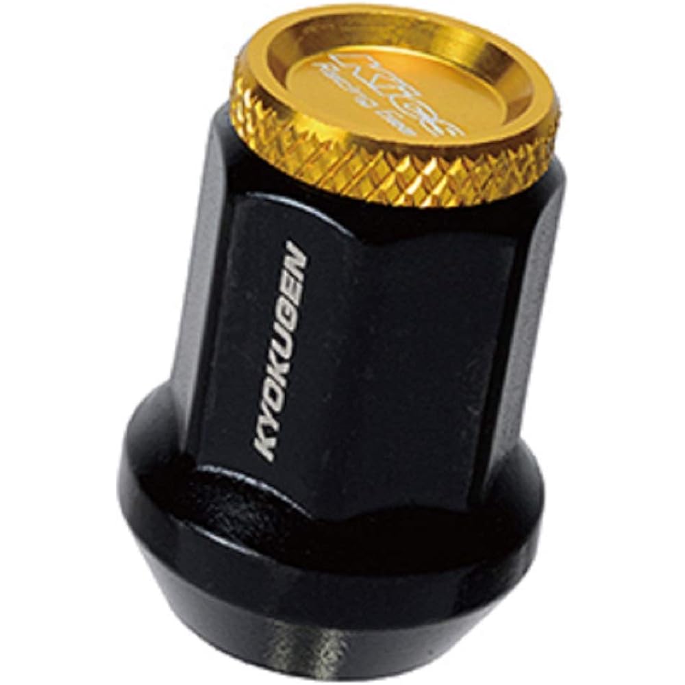 KYO-EI (Kyoei Sangyo) Extreme Through Nut with Aluminum Cap M12XP1.5 16P Gold 16 pieces HP16KA
