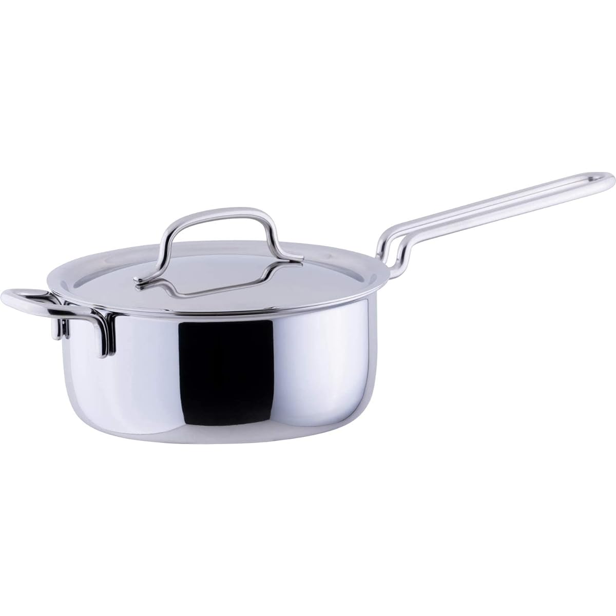 Miyazaki Seisakusho Geo One Hand Pot 18cm Made in Japan Compatible with IH Compatible with all heat sources 15 year warranty GEO-18N Silver